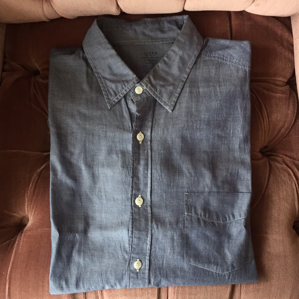 J. Crew Light Weight Chambray Button-down Large